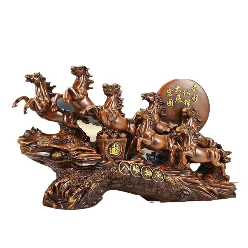 Resin Horse Sculpture - Bold Feng Shui Desk Decoration