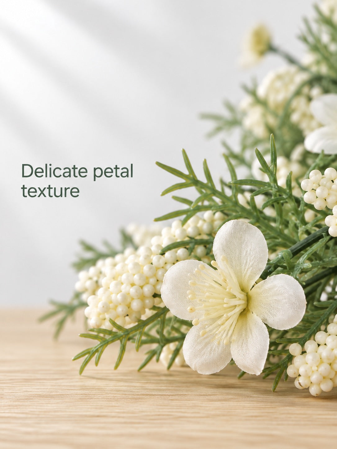 Cream Plum Blossom Wreath for Door or Wall, 30 Inch
