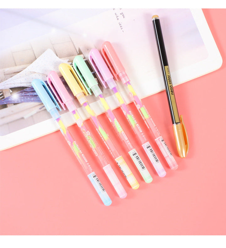 12-Color Glitter & Pastel Pens for Creative Writing