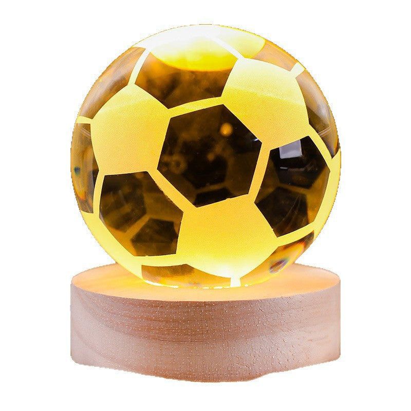 Basketball Crystal Ball Night Light Gift Decoration