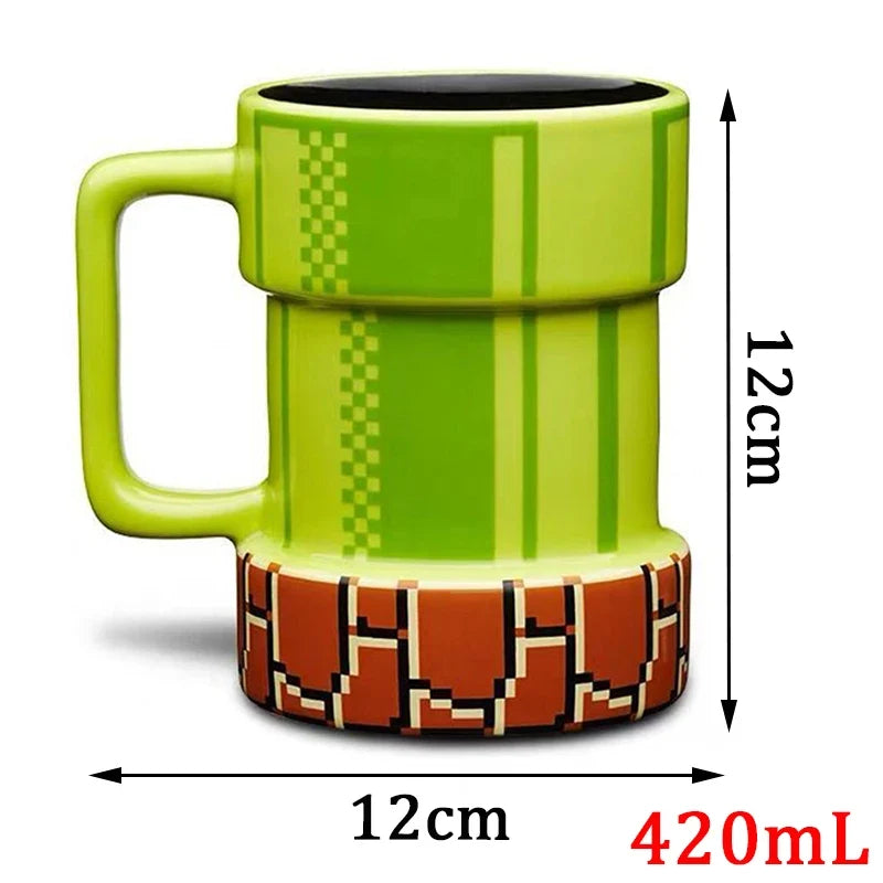 Super Mario Warp Pipe Coffee Mug, 420mL Ceramic Gift