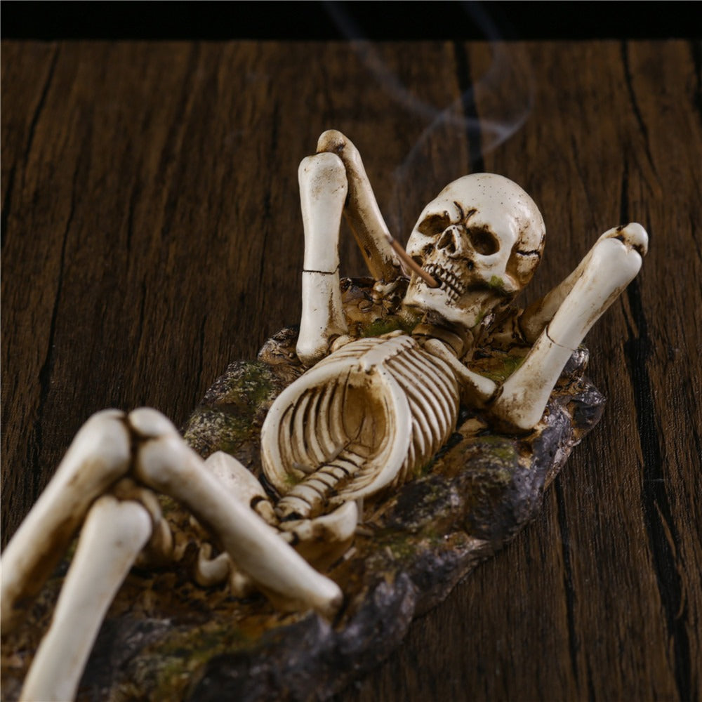 Skeleton Incense Holder for Dramatic Gothic Smoke