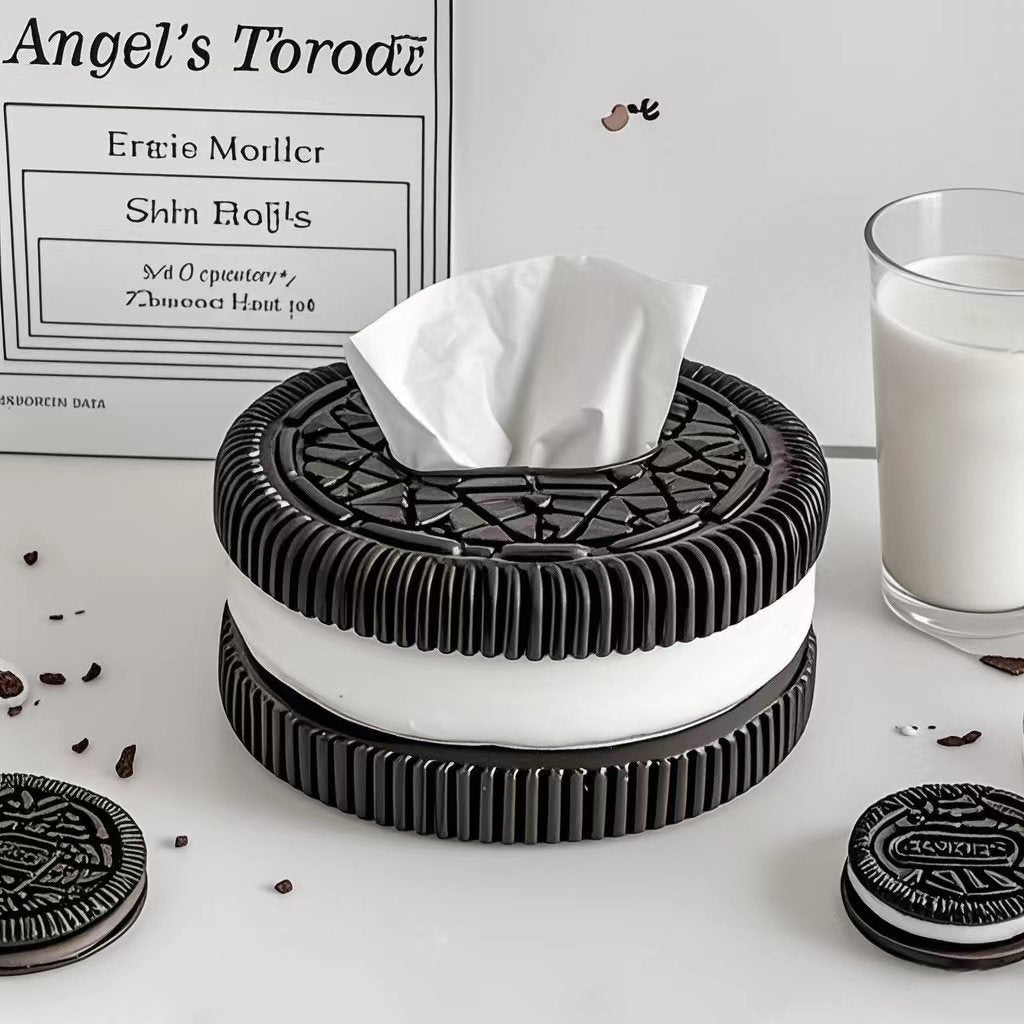 Oreo-Style Tissue Box Holder for Playful Room Decor