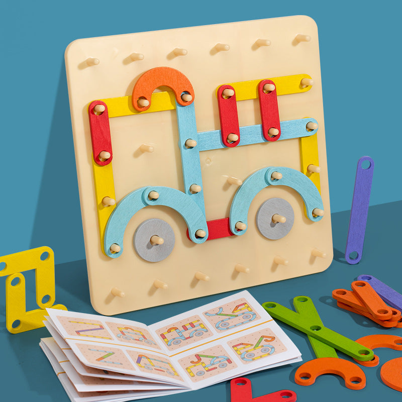 Montessori Wooden Puzzle Board for Creative Learning