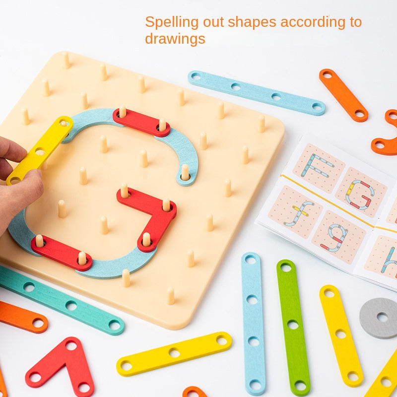 Montessori Wooden Puzzle Board for Creative Learning