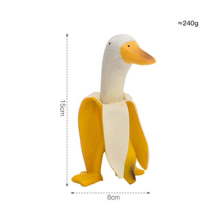 Banana Duck Desk Decor Figurine for Playful Spaces