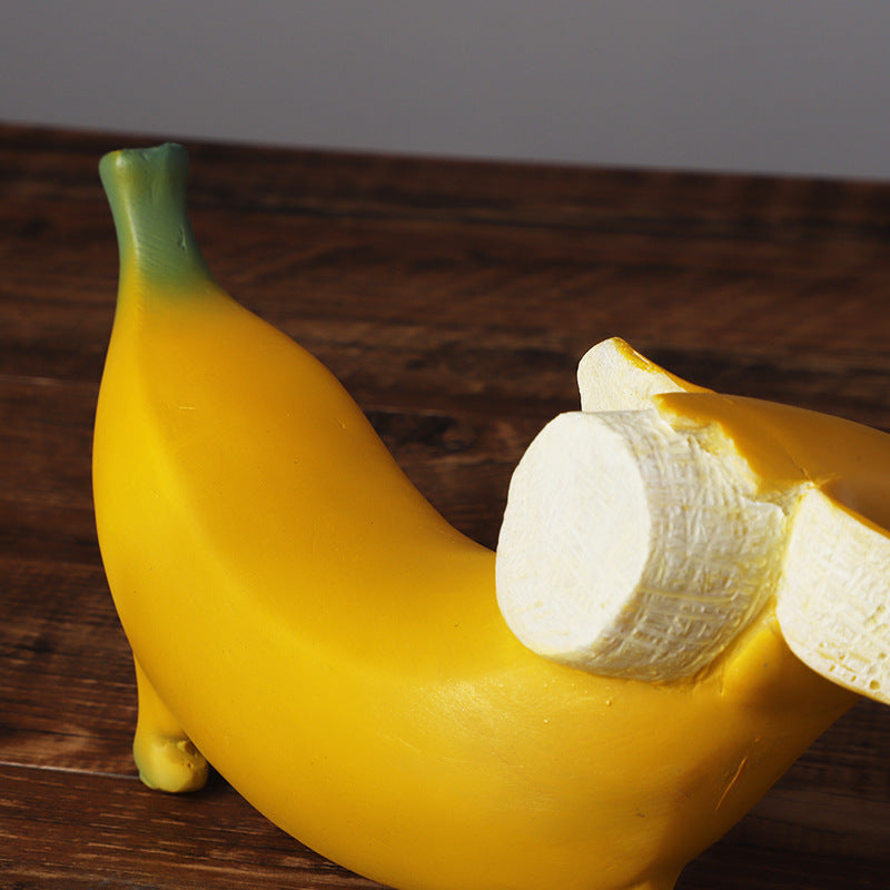 Banana Puppy Ornament for Playful Home Decor Display