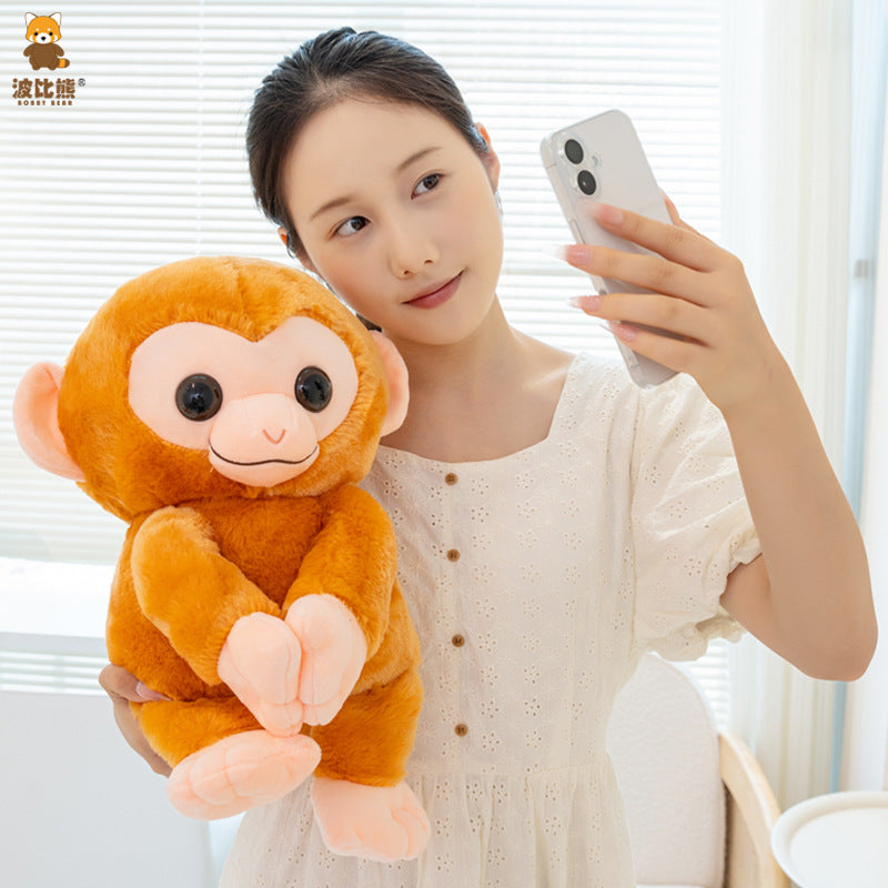 Big-Eyed Monkey Plush Toy – Large Cuddly Gift Doll