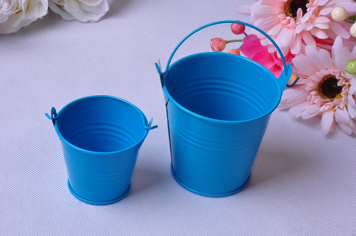 Mini Tin Flower Pots for Colorful Crafts and Decor