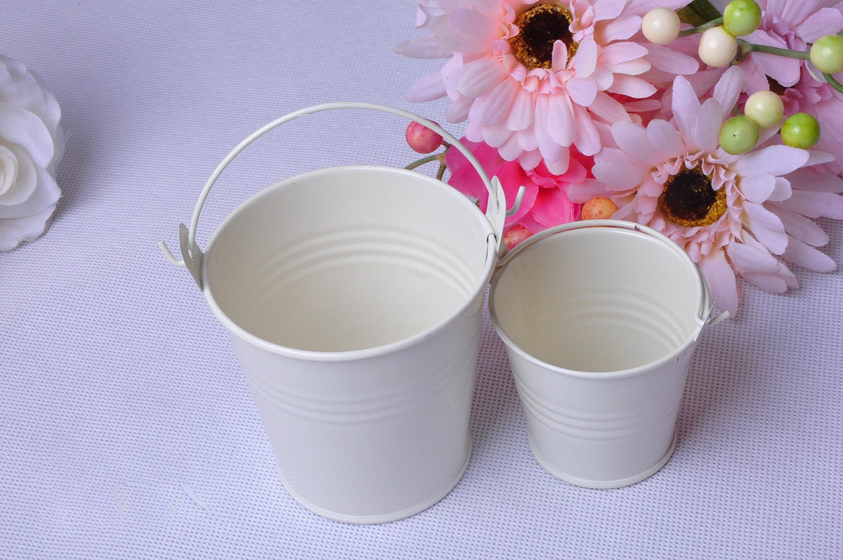 Mini Tin Flower Pots for Colorful Crafts and Decor