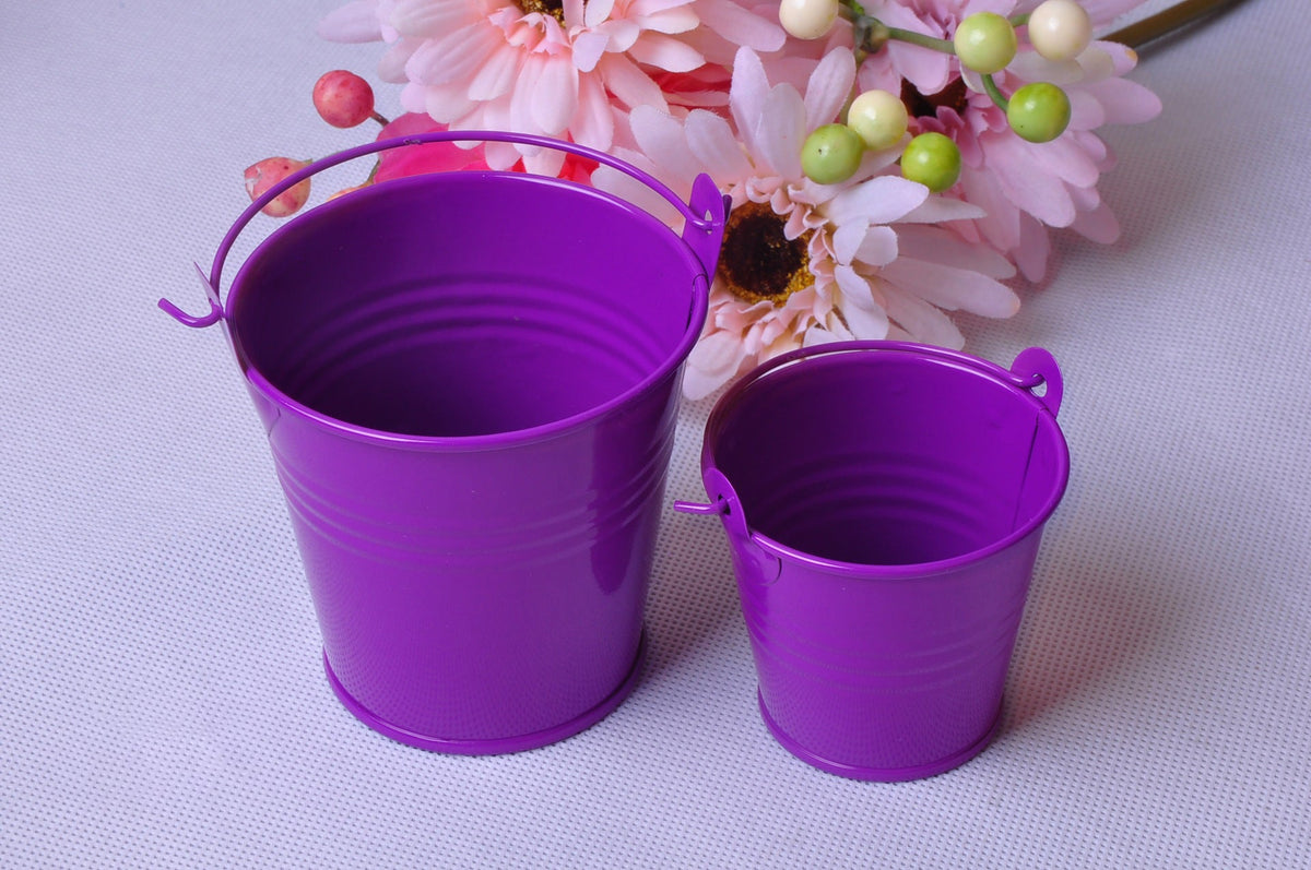 Mini Tin Flower Pots for Colorful Crafts and Decor
