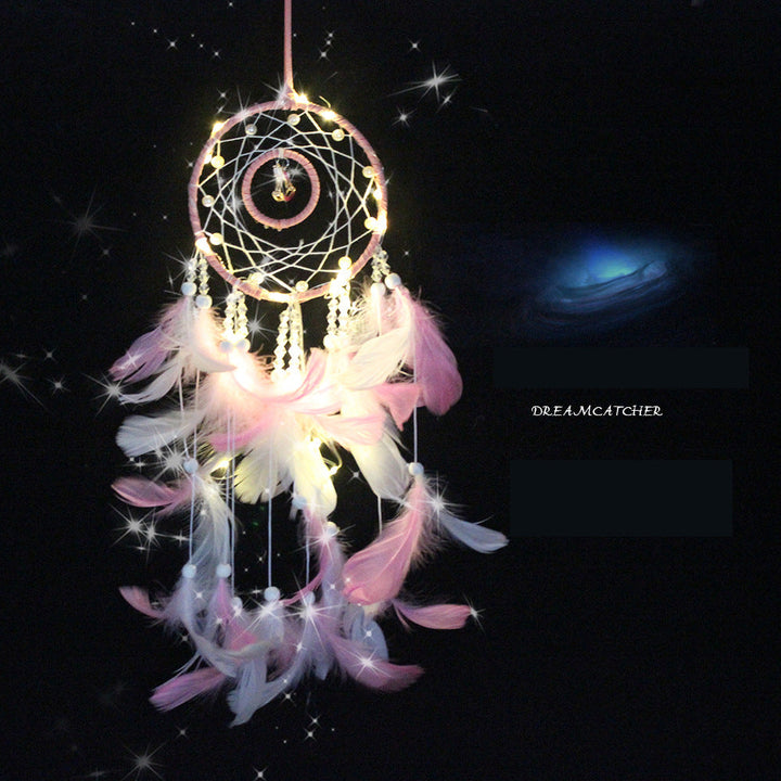 Light Up Dream Catcher Wind Chime Wall Decor Gift
