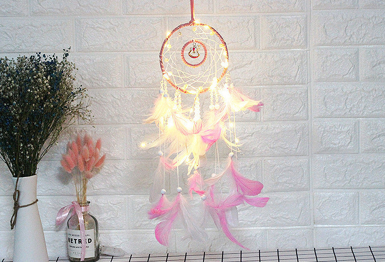 Light Up Dream Catcher Wind Chime Wall Decor Gift