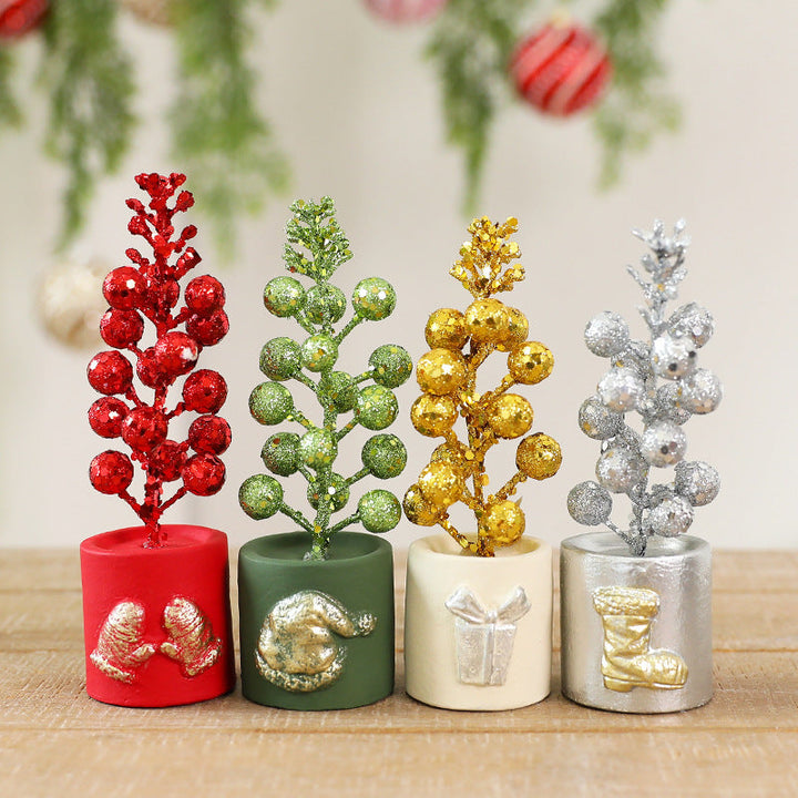 Christmas Fruit Branch Decor for Sparkling Tabletop Displays