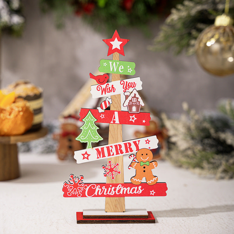 Wooden Christmas Decorations for Festive Tabletop Cheer