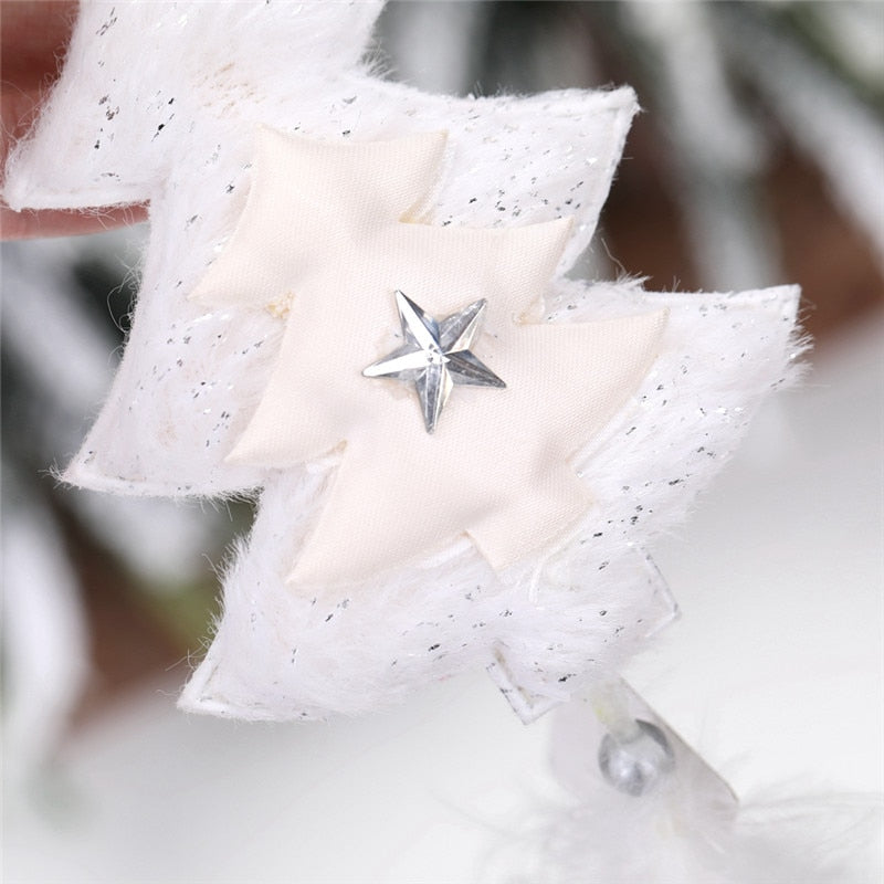Christmas Feather Ornaments for a Soft Snowy Tree Display