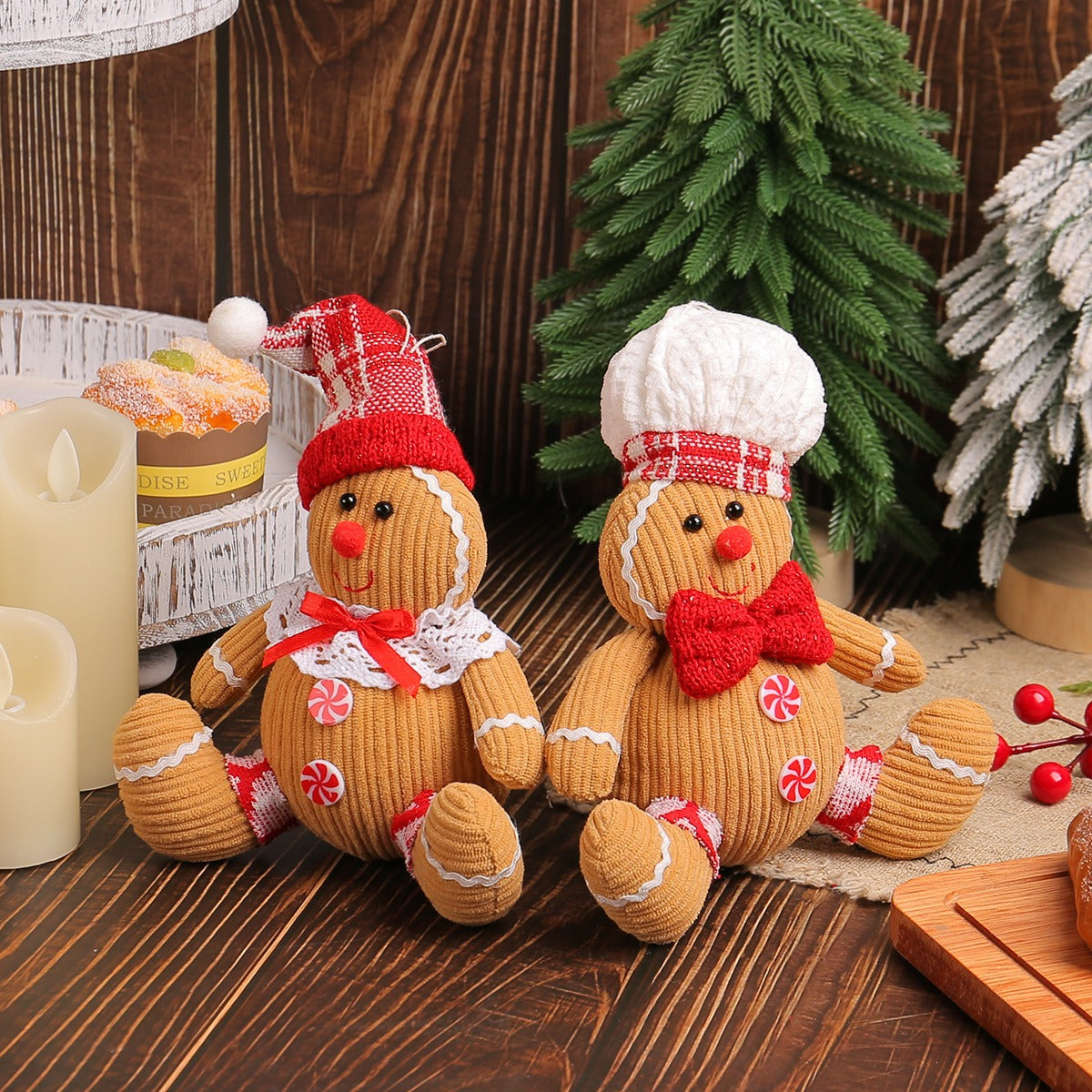 Christmas Gingerbread Figurine Pendants for Whimsical Decor