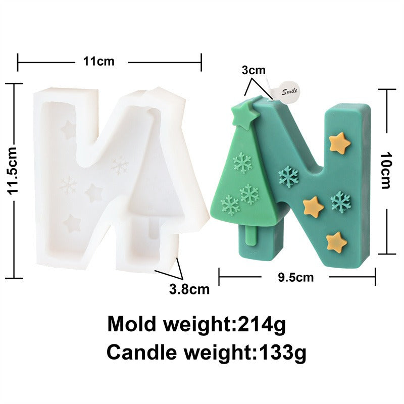 Christmas Letter Candle Molds for Festive DIY Gifts