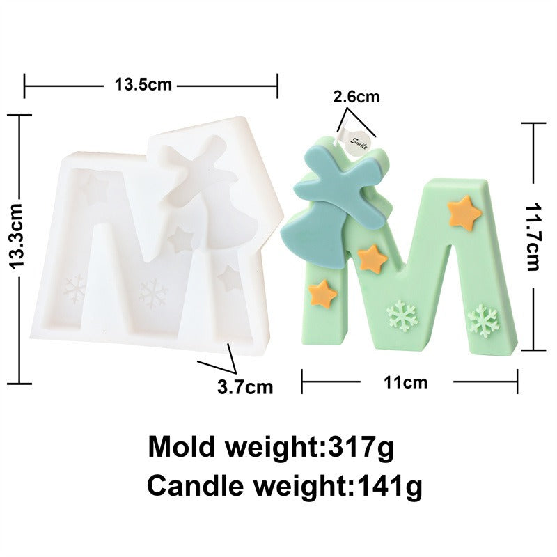 Christmas Letter Candle Molds for Festive DIY Gifts