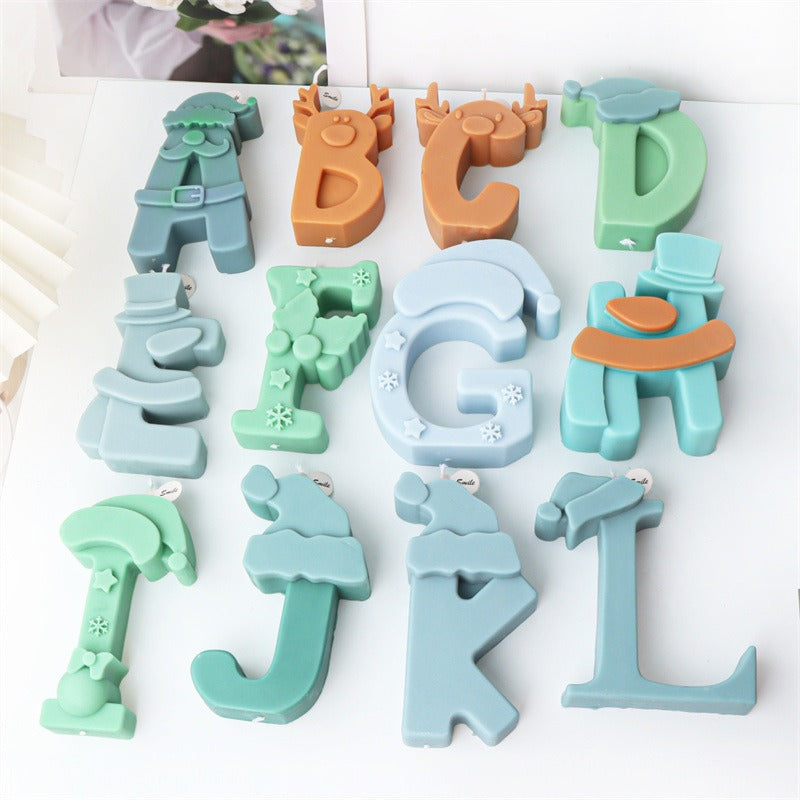 Christmas Letter Candle Molds for Festive DIY Gifts