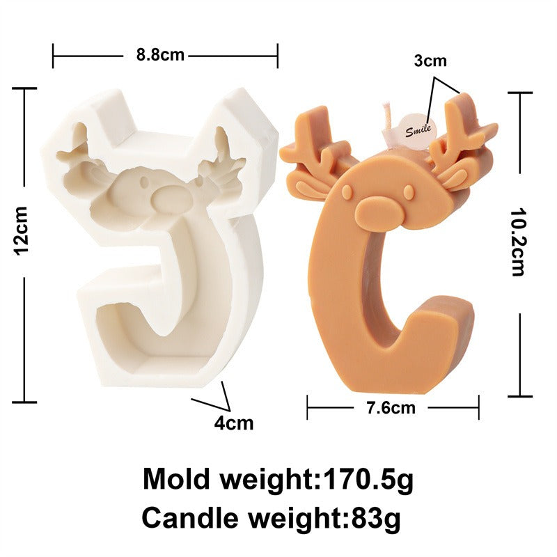 Christmas Letter Candle Molds for Festive DIY Gifts