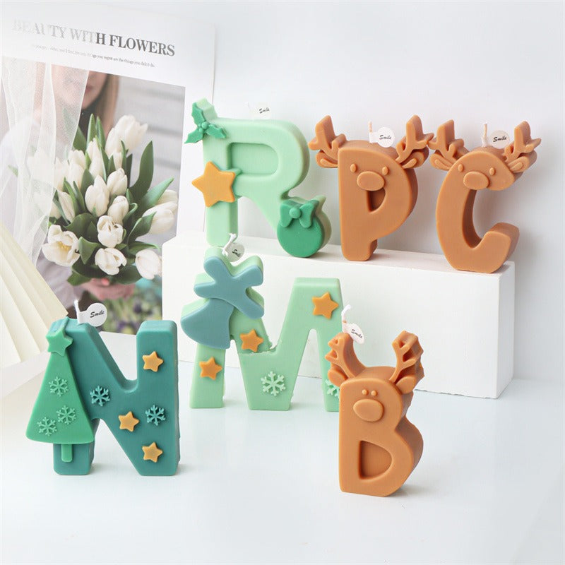 Christmas Letter Candle Molds for Festive DIY Gifts
