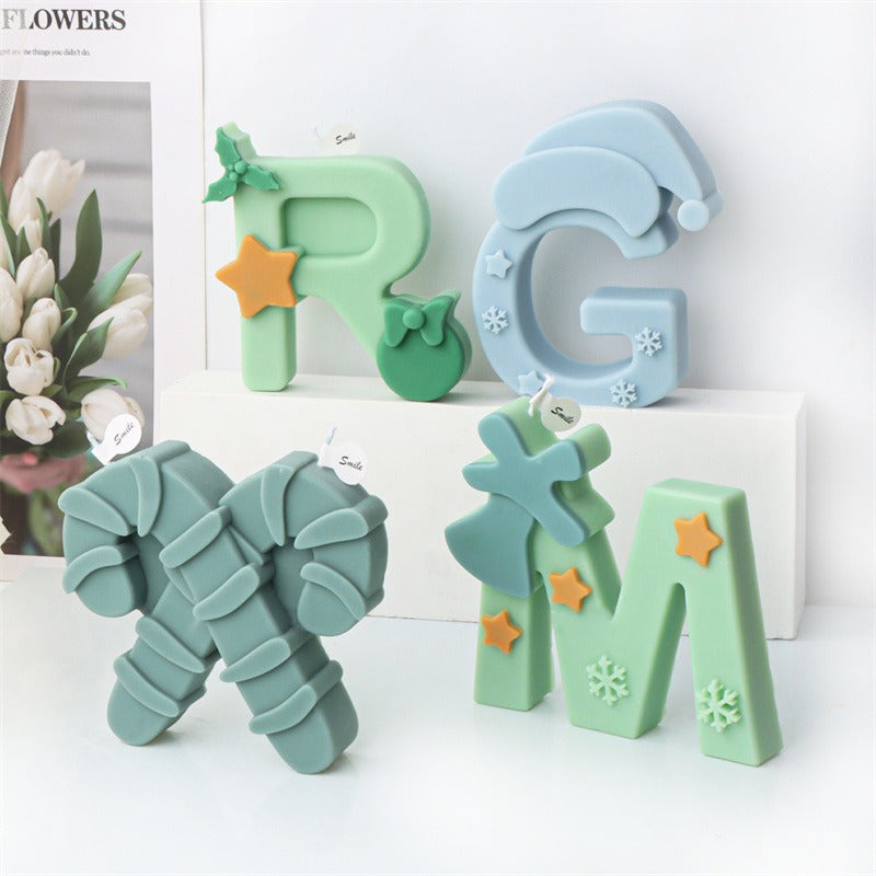 Christmas Letter Candle Molds for Festive DIY Gifts