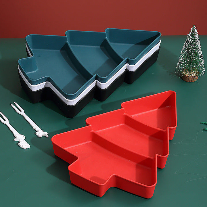 Christmas Tree Snack Plate for Organized Holiday Serving