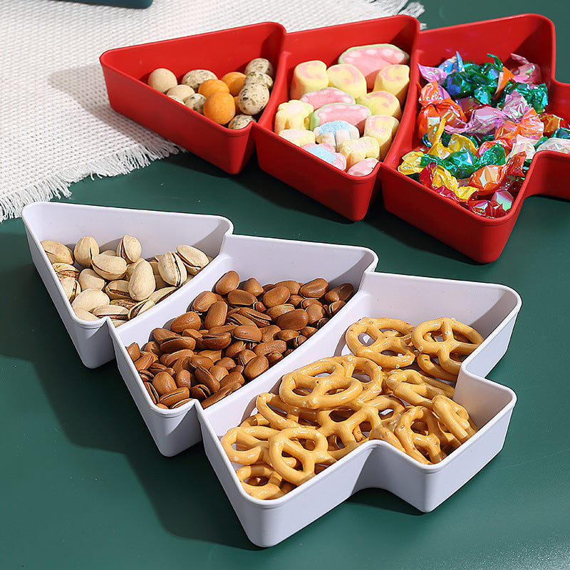 Christmas Tree Snack Plate for Organized Holiday Serving