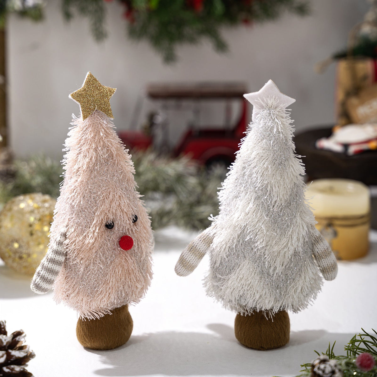 Christmas Tree Figurines for Cheerful Tabletop Decor