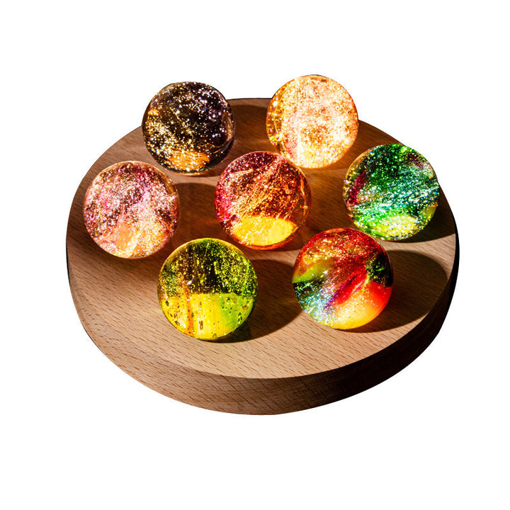 Seven Star Crystal Ball Light With Warm Colorful Glow