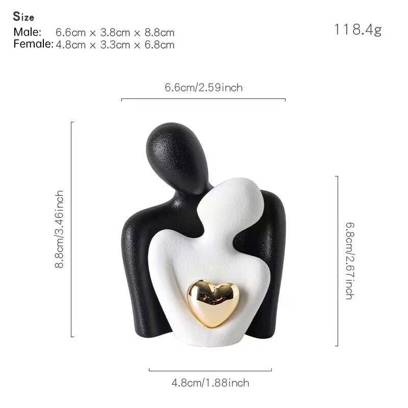 Couple Sculpture Decor for Modern Romantic Home Styling