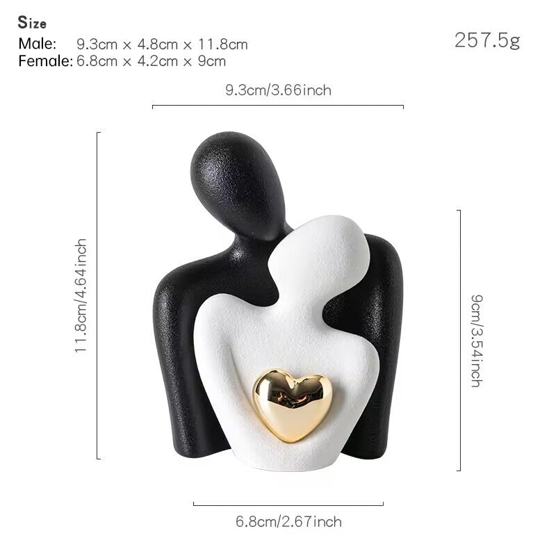 Couple Sculpture Decor for Modern Romantic Home Styling