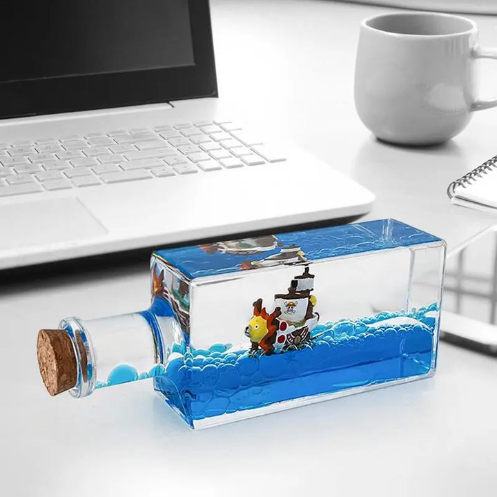 Cruise Ship Liquid Drift Bottle Calming Desk Decor