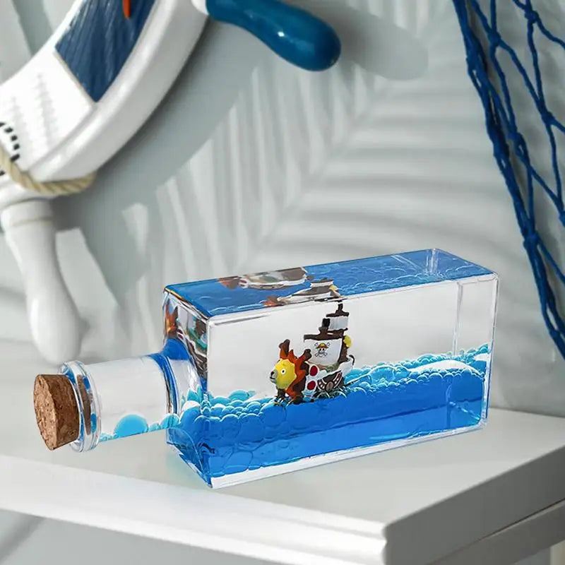 Cruise Ship Liquid Drift Bottle Calming Desk Decor