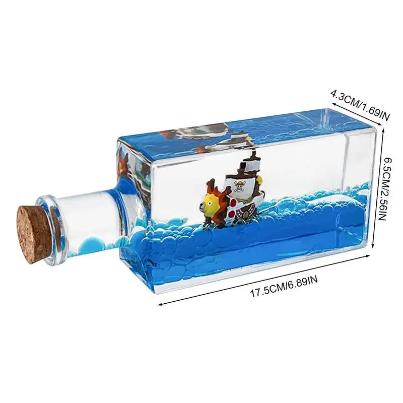 Cruise Ship Liquid Drift Bottle Calming Desk Decor