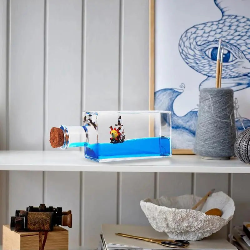 Cruise Ship Liquid Drift Bottle Calming Desk Decor
