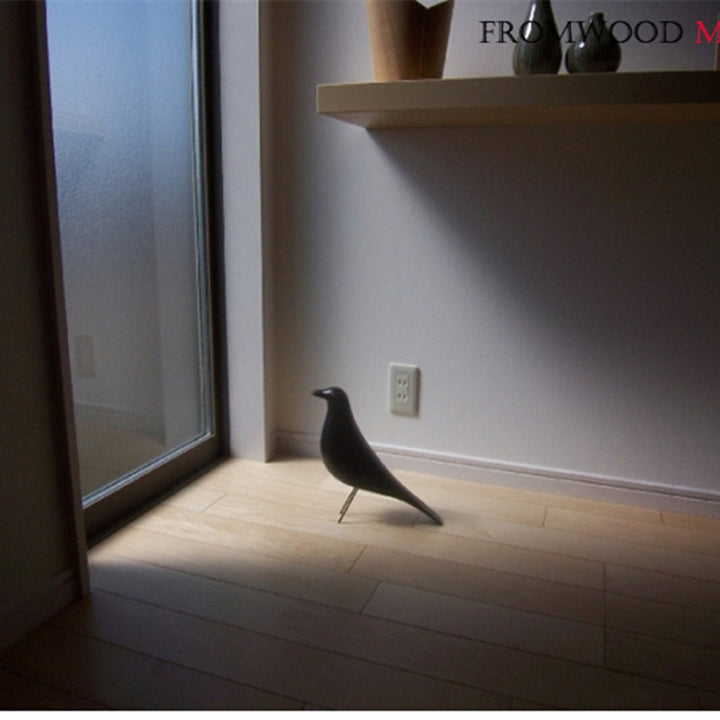 Black Bird Sculpture Decor for Minimalist Shelf Styling