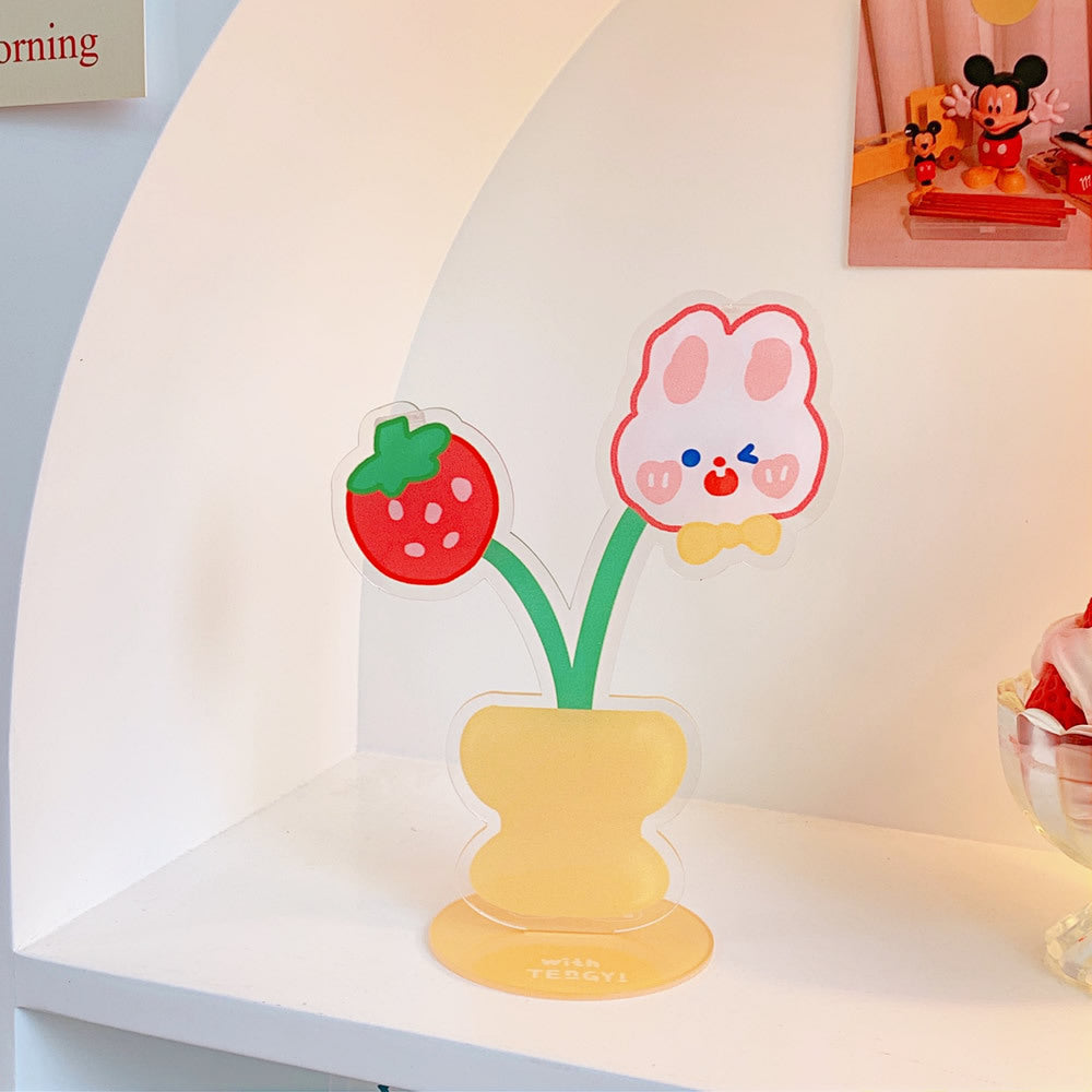 Cute Cartoon Flower Desk Note Holder and Photo Clip