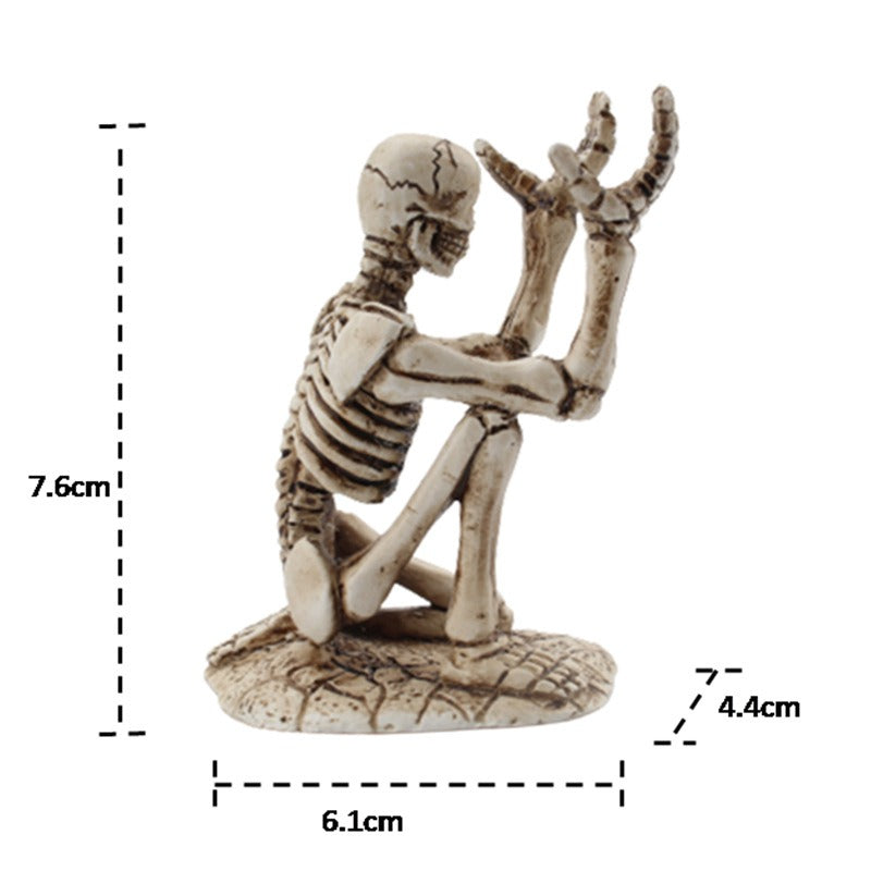 Decorative Skull Pen Holder for Gothic Desk Organization