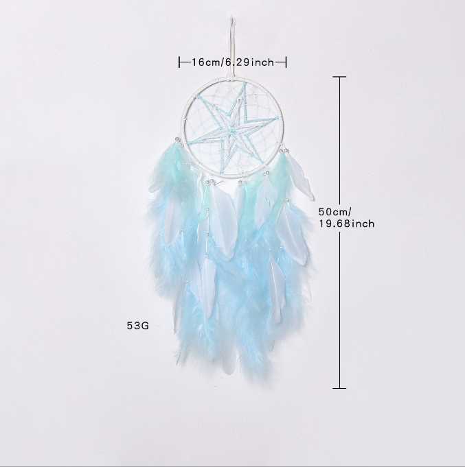 Blue Dream Catcher Wall Hanging for Dreamy Boho Calm