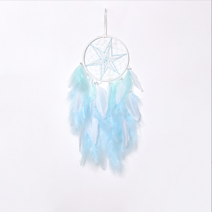 Blue Dream Catcher Wall Hanging for Dreamy Boho Calm