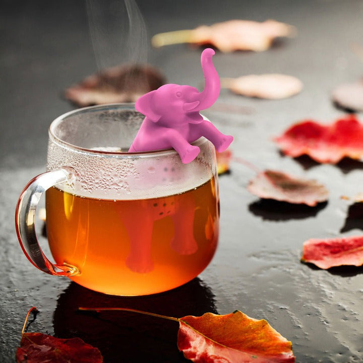 Silicone Elephant Tea Infuser That Perches on Your Mug