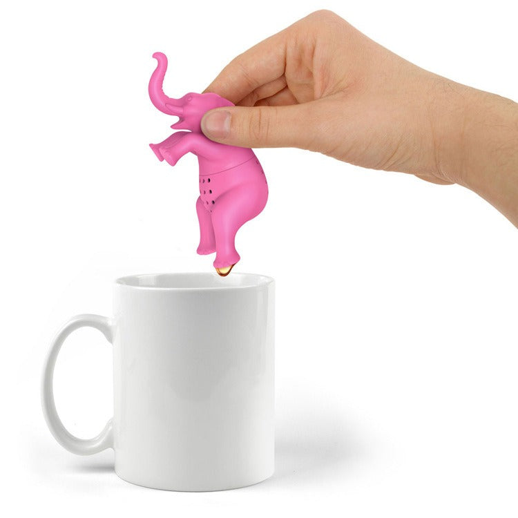 Silicone Elephant Tea Infuser That Perches on Your Mug