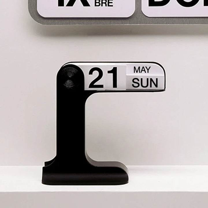 Flippable Desk Calendar With Sculptural Modern Design