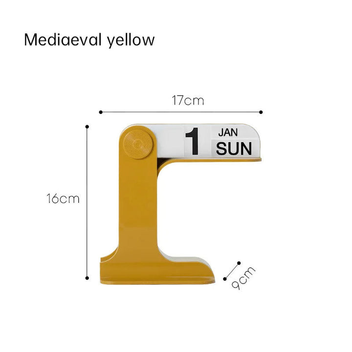 Flippable Desk Calendar With Sculptural Modern Design