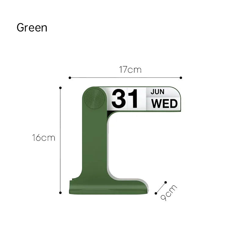 Flippable Desk Calendar With Sculptural Modern Design