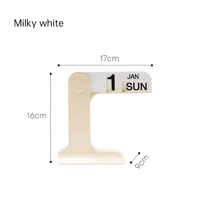 Flippable Desk Calendar With Sculptural Modern Design