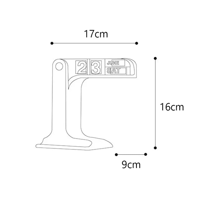 Flippable Desk Calendar With Sculptural Modern Design
