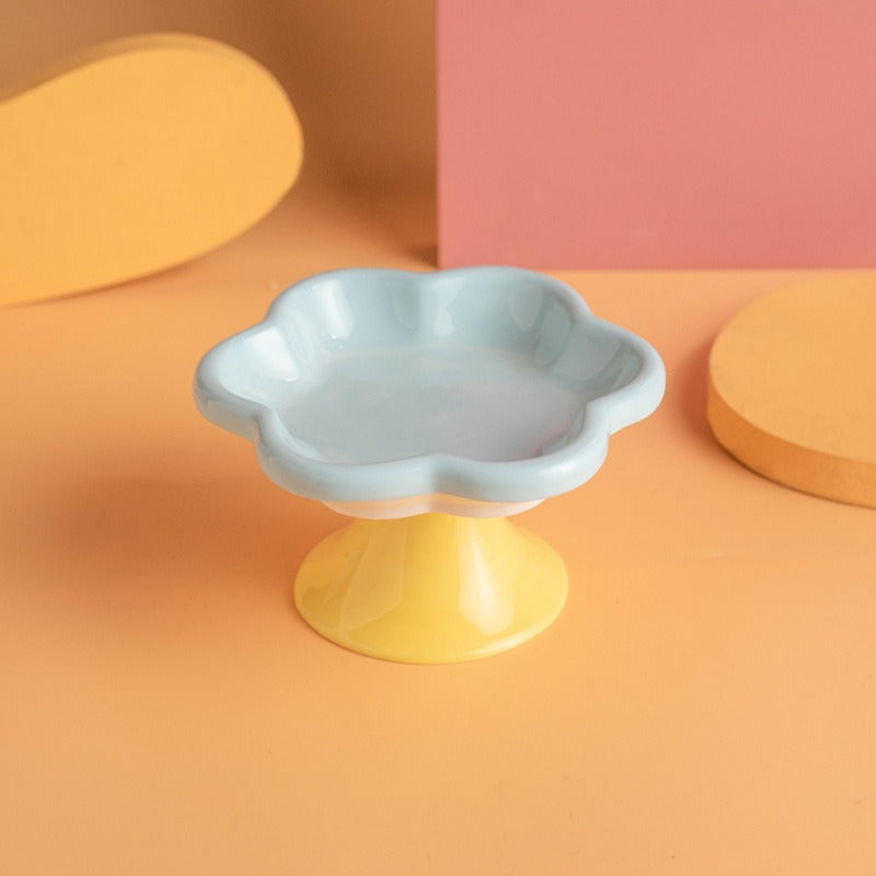 Raised Ceramic Cat Bowl for Stable, Stylish Feeding